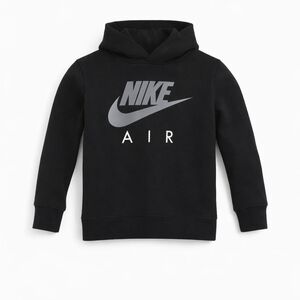 Nike Kids Hoodie – Size Small (4–5 Years) – Black / Gray Logo